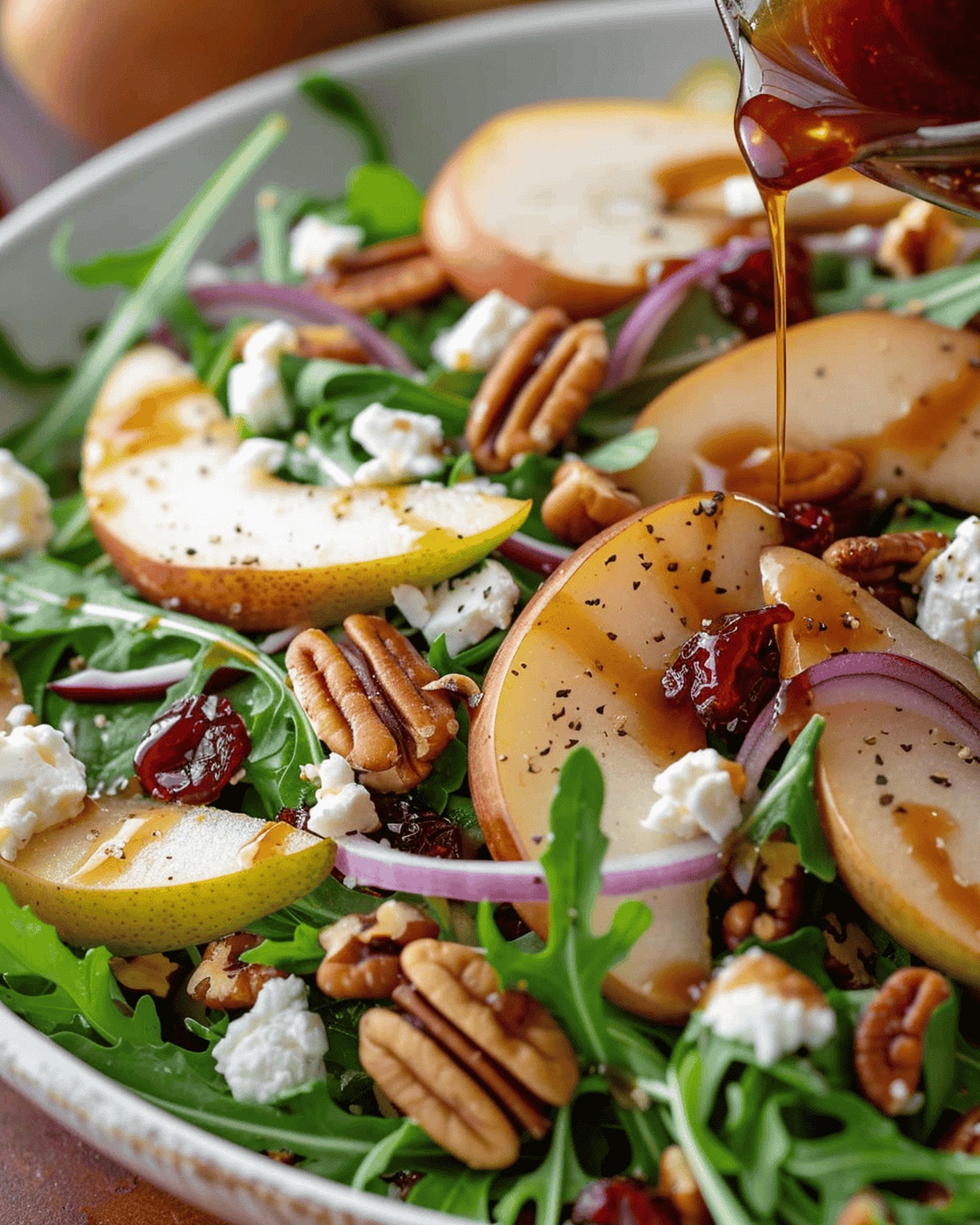 Pear And Arugula Delight With Balsamic Dressing Recipe