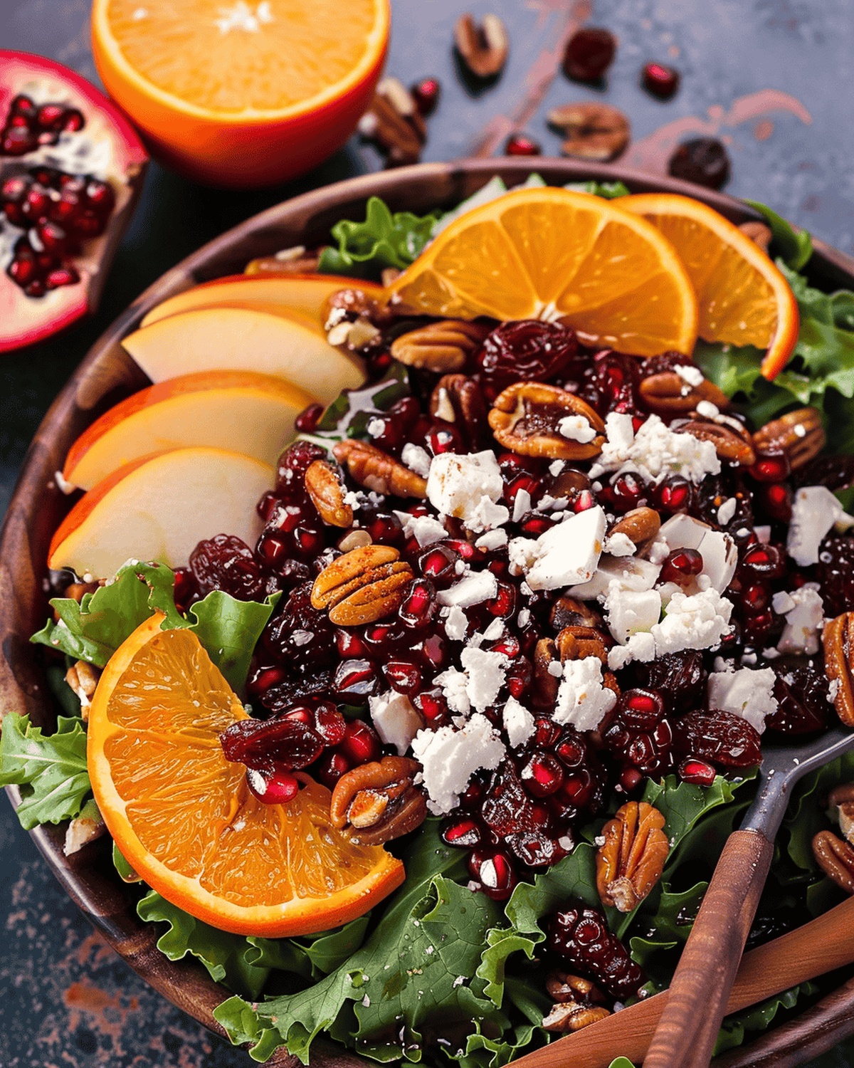 Festive Winter Greens Salad Recipe