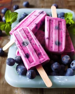 Frosty Blueberry Popsicles Recipe
