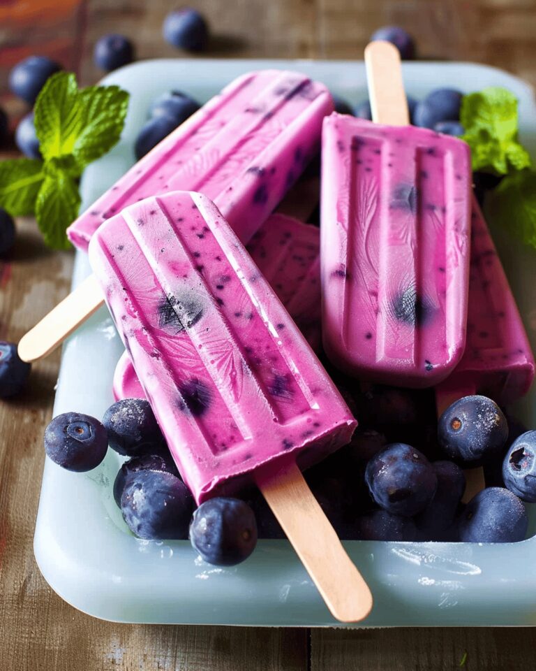Frosty Blueberry Popsicles Recipe