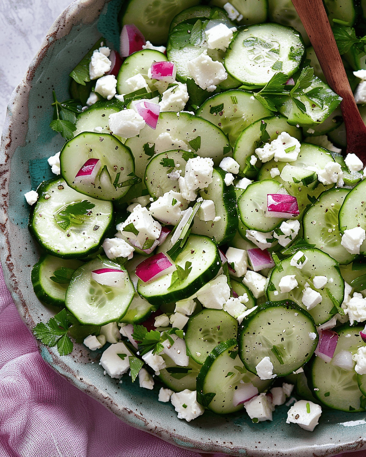 Crisp Cucumber & Feta Salad Recipe