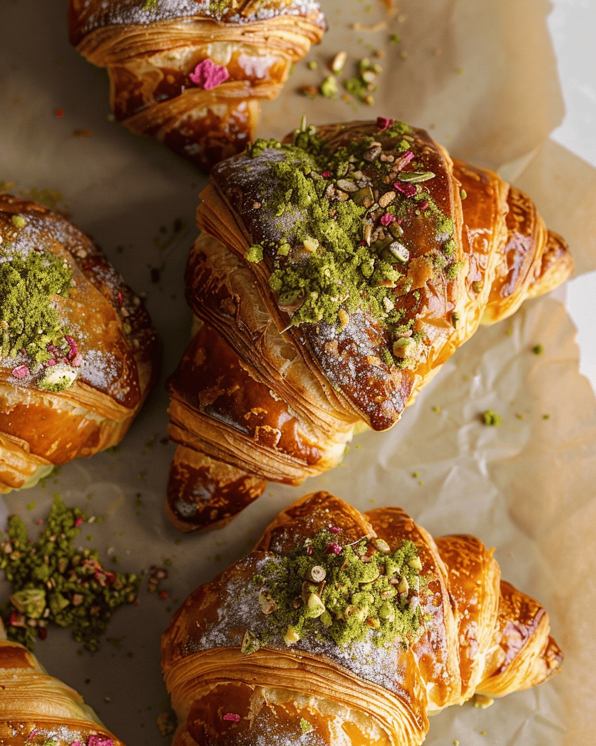 Flaky Baklawa Croissants Recipe