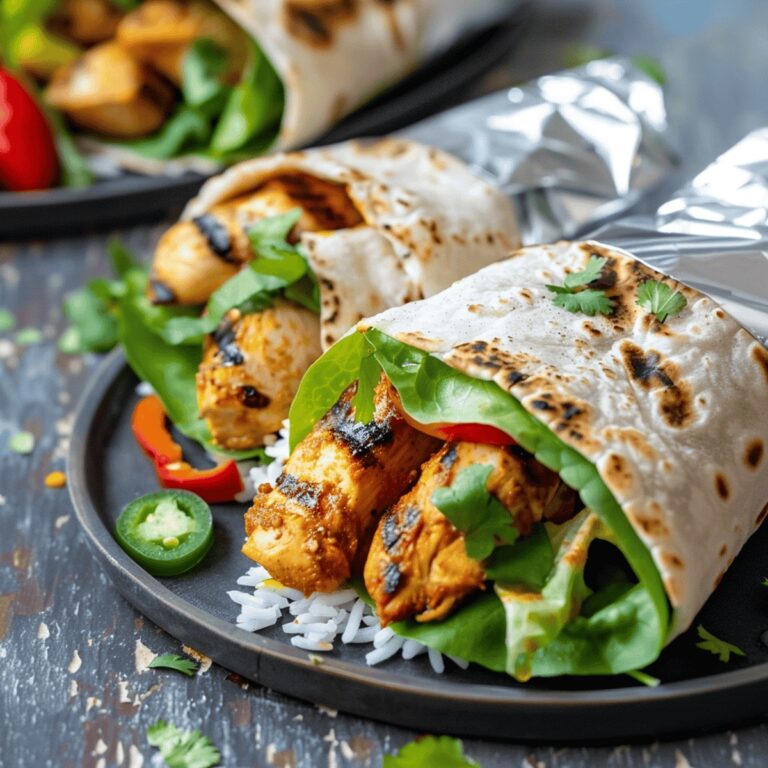 Chicken Tikka Chapati Burritos Recipe