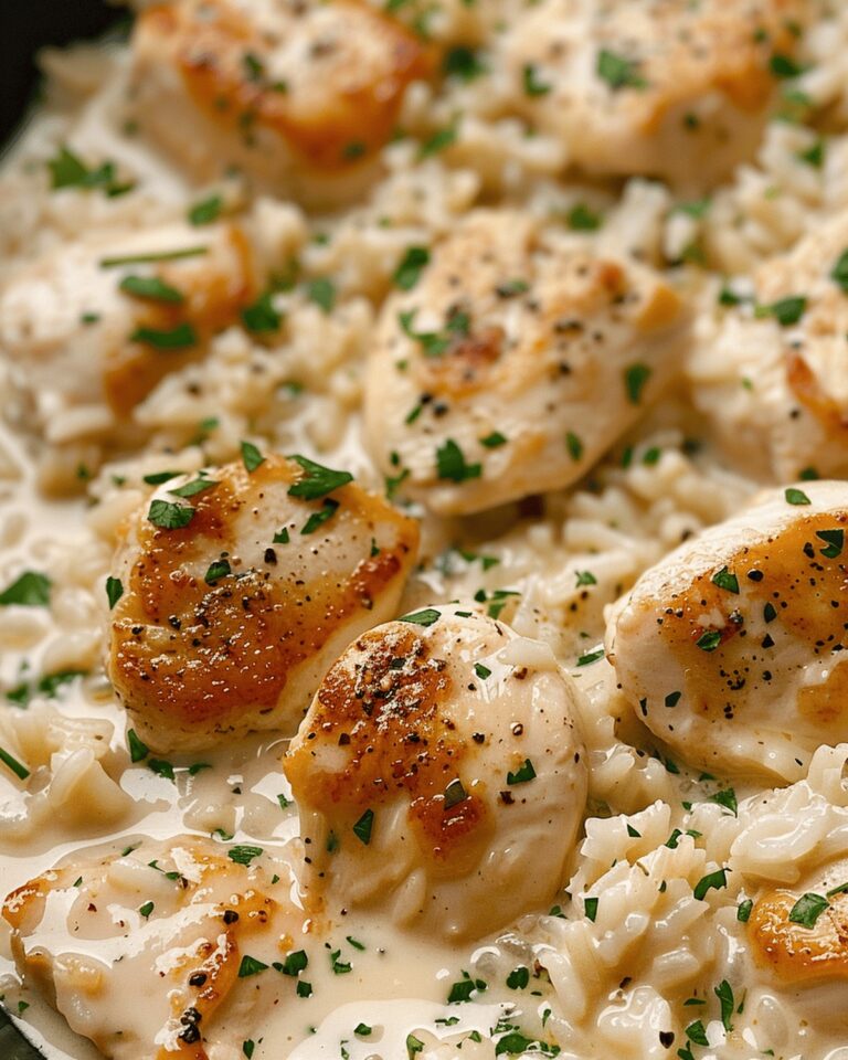 One-Pan Creamy Parmesan Chicken & Rice Delight Recipe