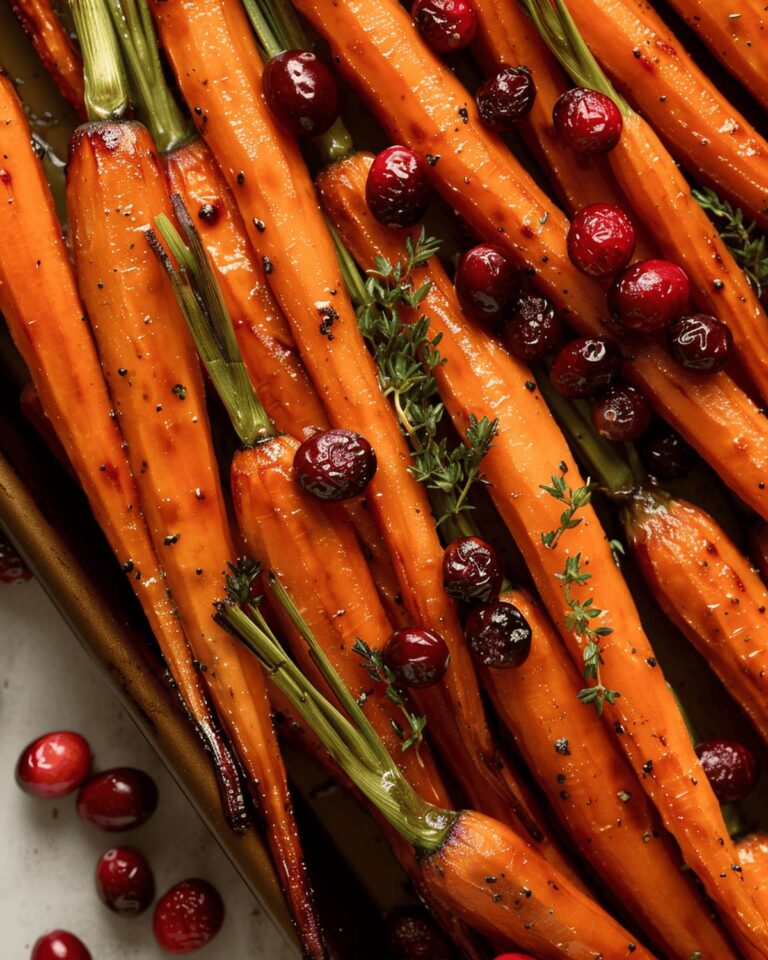 Maple Herb Roasted Carrots With Cranberries Recipe