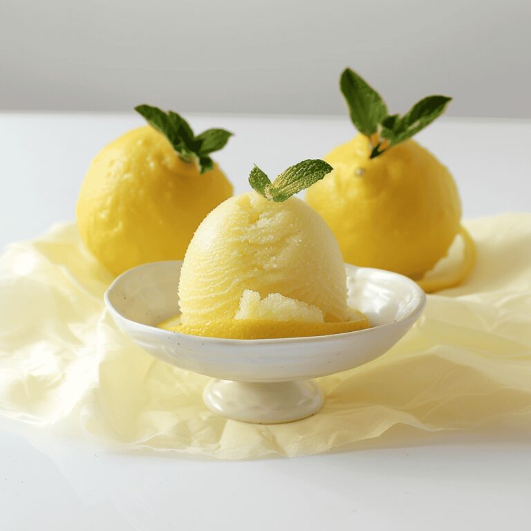 Silky Lemon Sorbet Recipe