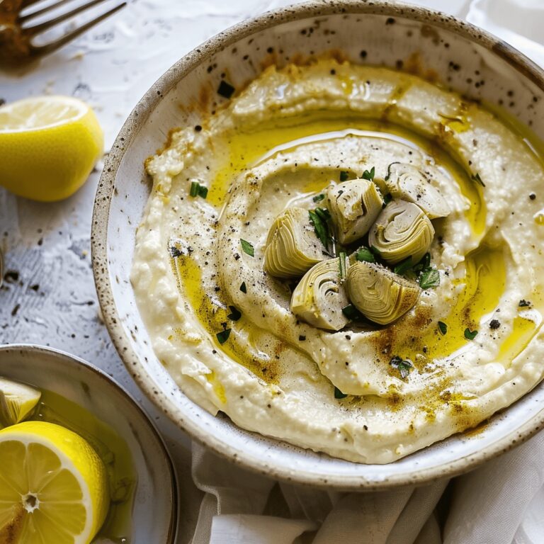 Vibrant Lemon Artichoke Hummus Recipe