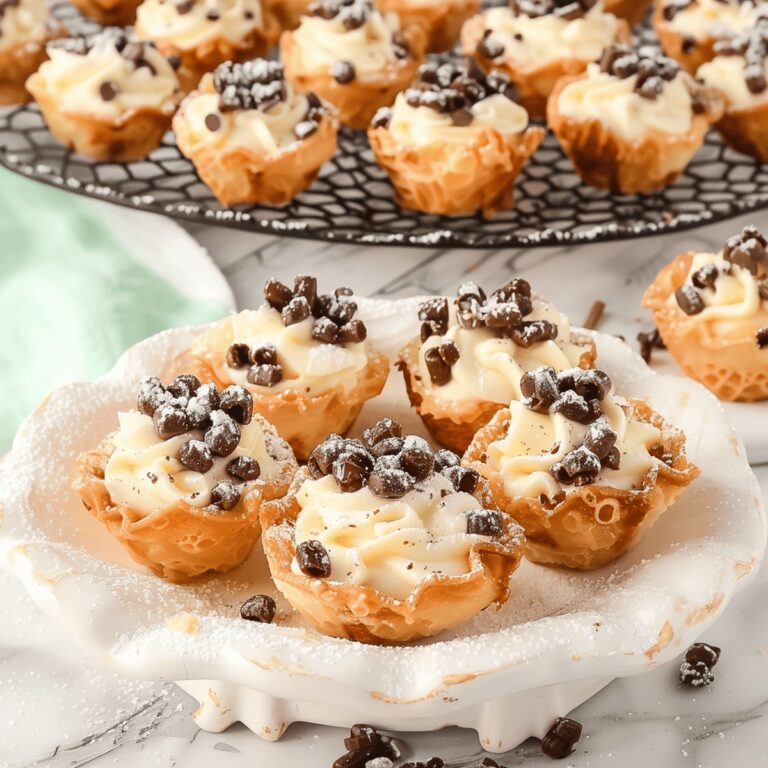 Crispy Mini Cannoli Cups Recipe