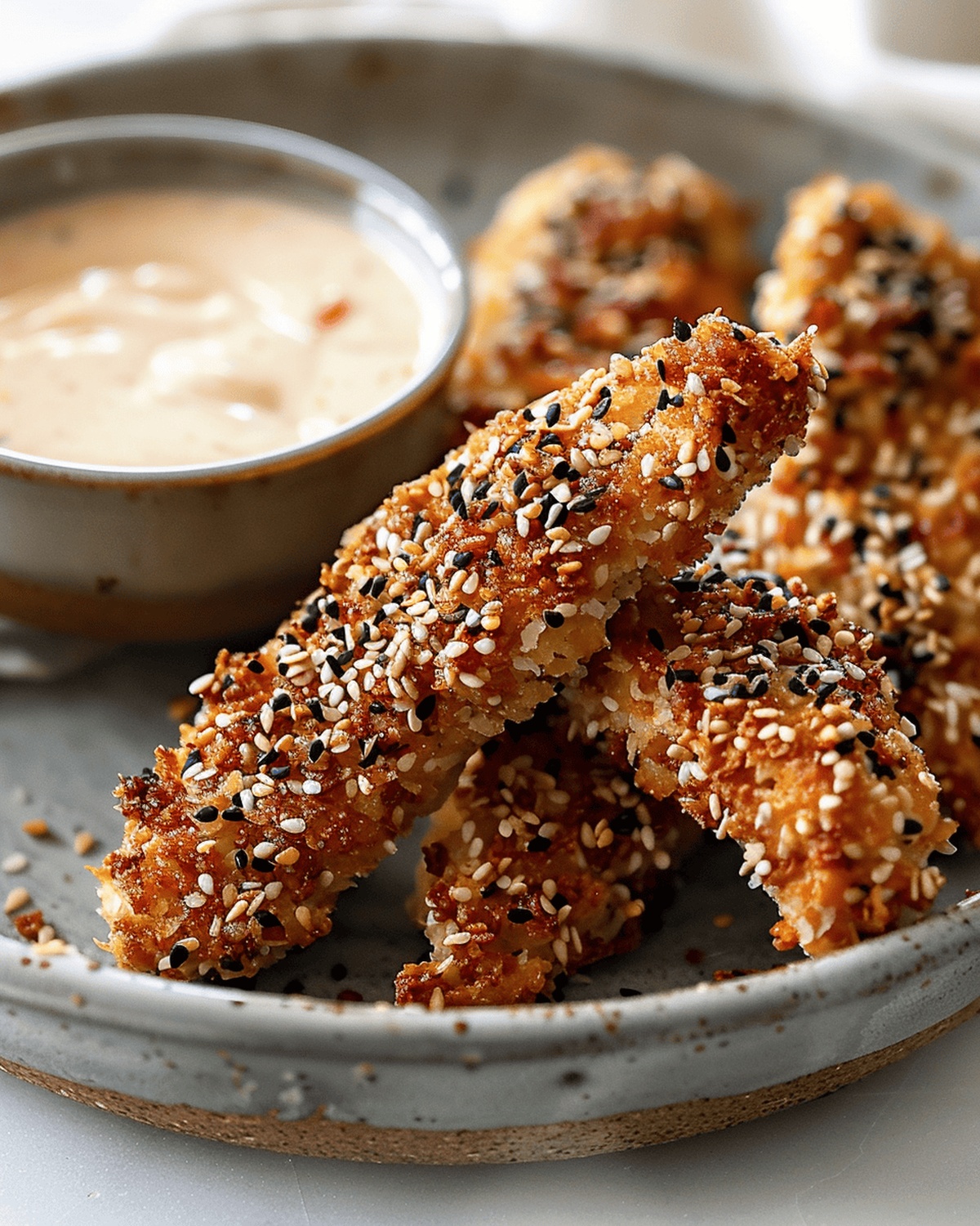 Crispy Panko Sesame Chicken Tenders Recipe