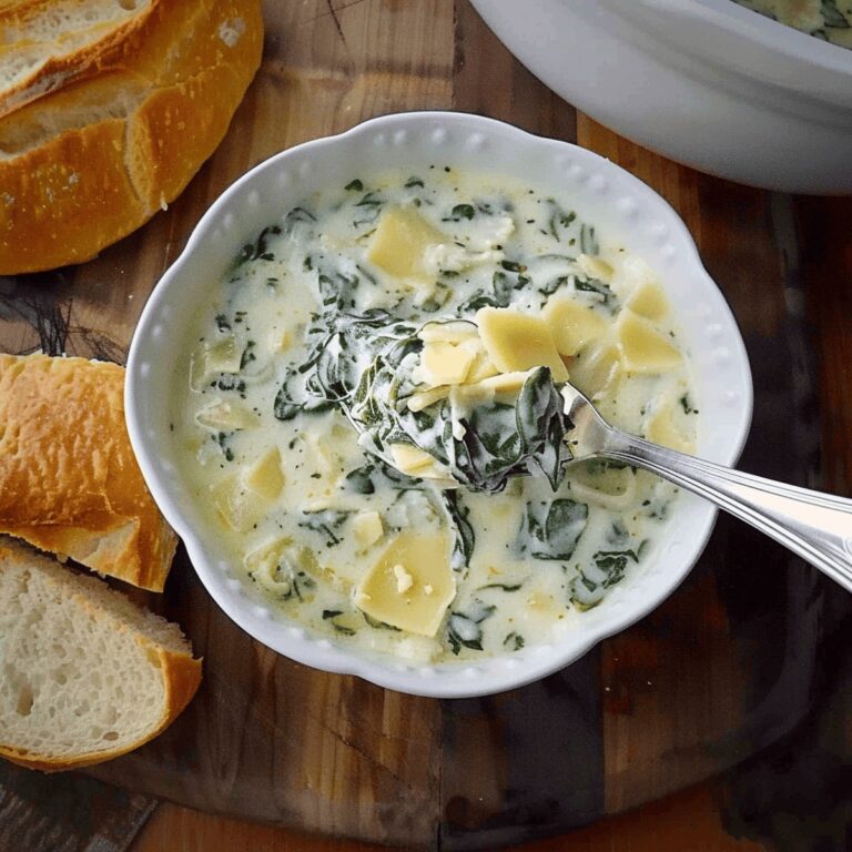 Velvety Spinach Artichoke Soup Recipe