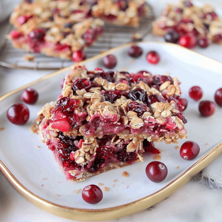 Oatmeal Cranberry Bars Recipe