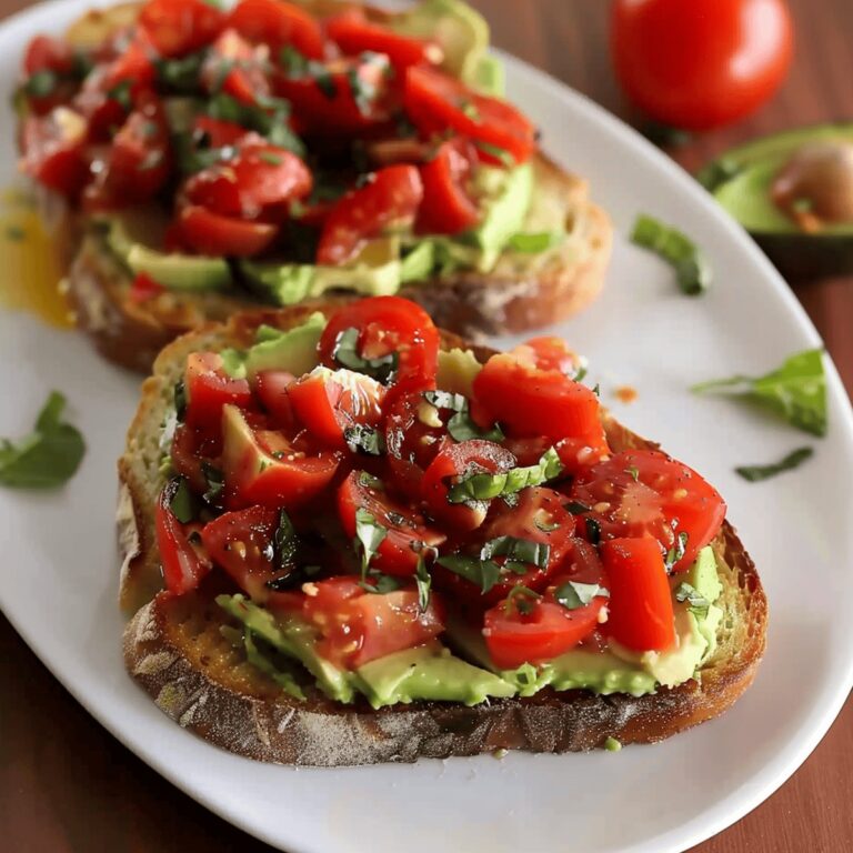 Avocado And Tomato Bruschetta Toast Recipe