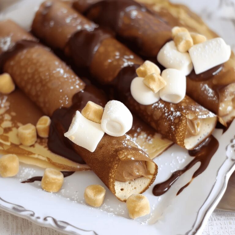 Heavenly Chocolate Crepes With Peanut Butter Marshmallow Filling Recipe