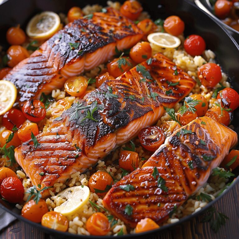 Vibrant Mediterranean Salmon Skillet Recipe