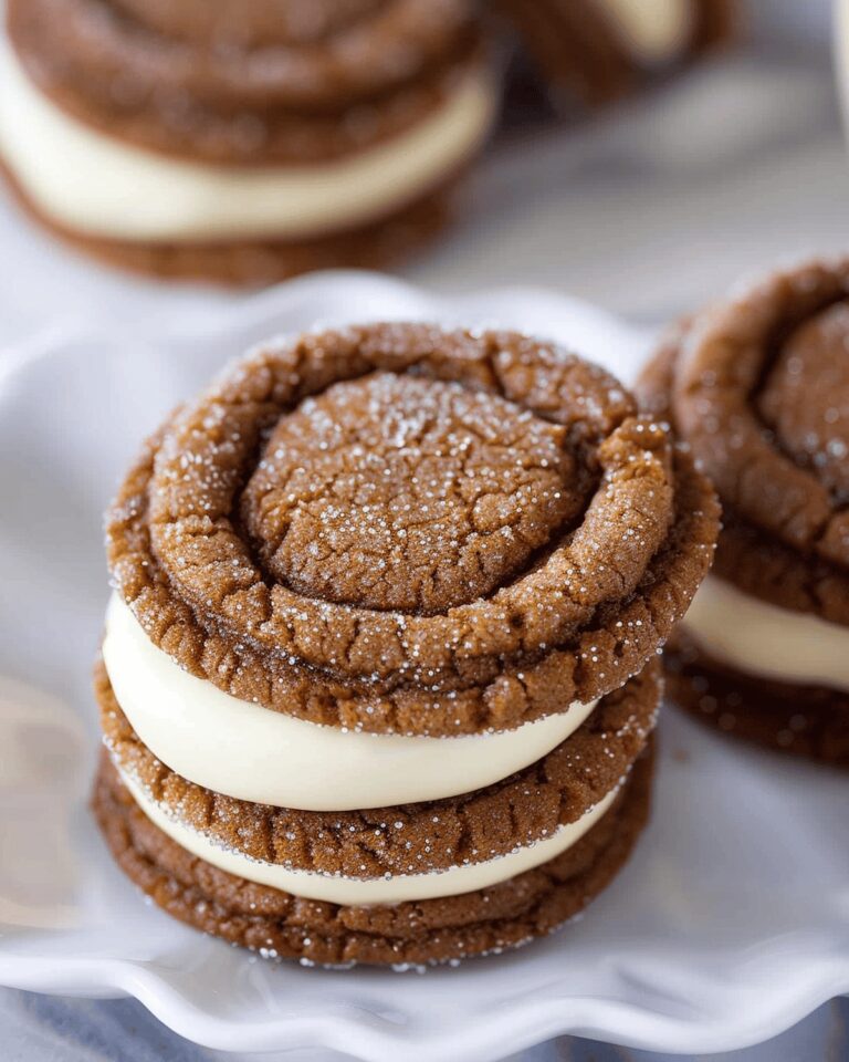 Festive Ginger Molasses Sandwich Cookies With Eggnog Frosting Recipe