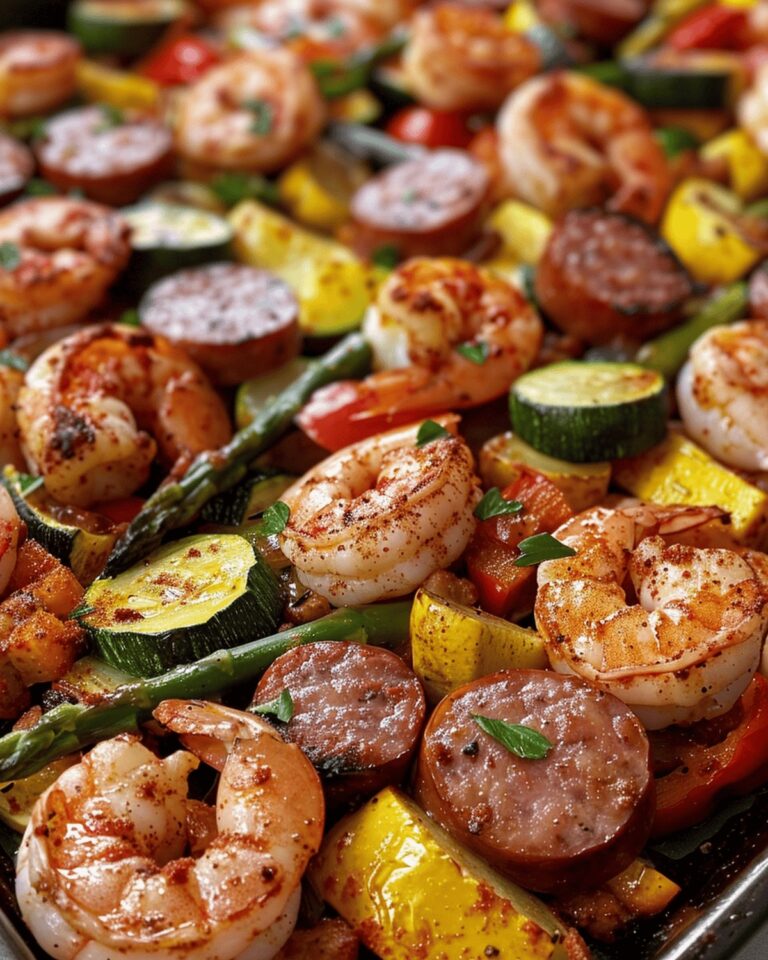 Cajun Shrimp And Sausage Veggie Bake Recipe