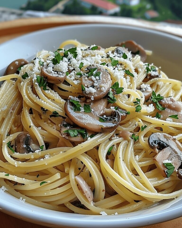 Mushroom And Garlic Spaghetti Delight Recipe