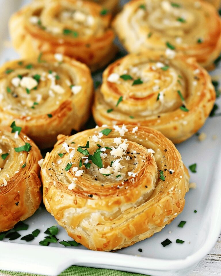 Crispy Puff Pastry Garlic Bread Roll-ups Recipe