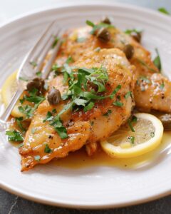 Tangy Lemon Caper Chicken Cutlets Recipe