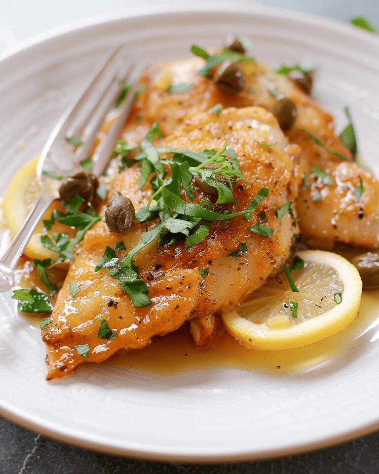 Tangy Lemon Caper Chicken Cutlets Recipe