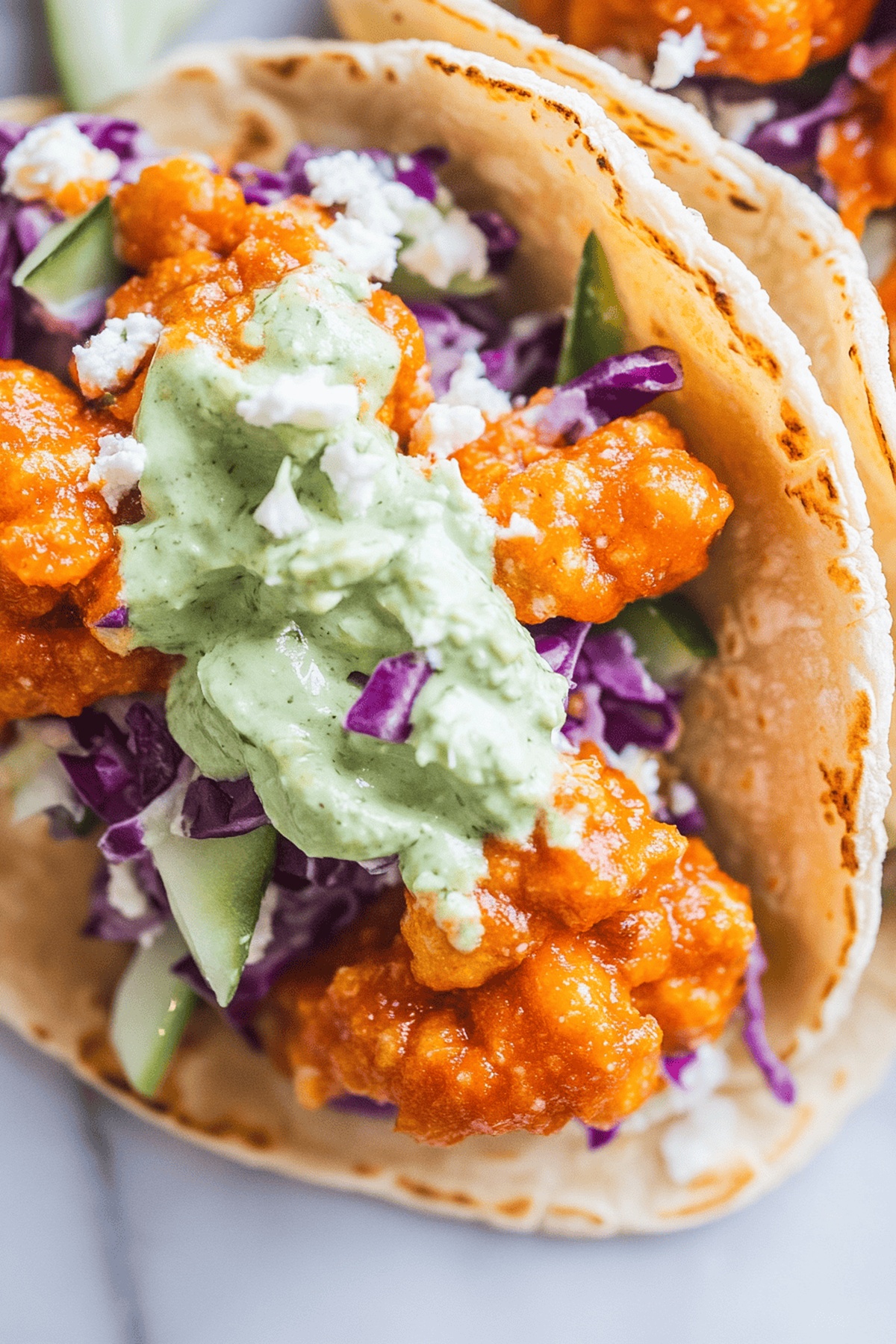 Crunchy Buffalo Tofu Tacos Recipe