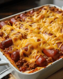 Chili Cheese Hot Dog Bake Recipe