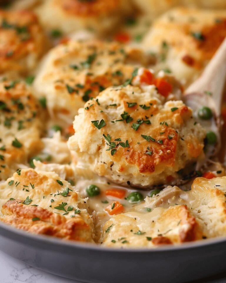 Skillet Chicken Pot Pie With Cheesy Garlic Biscuits Recipe