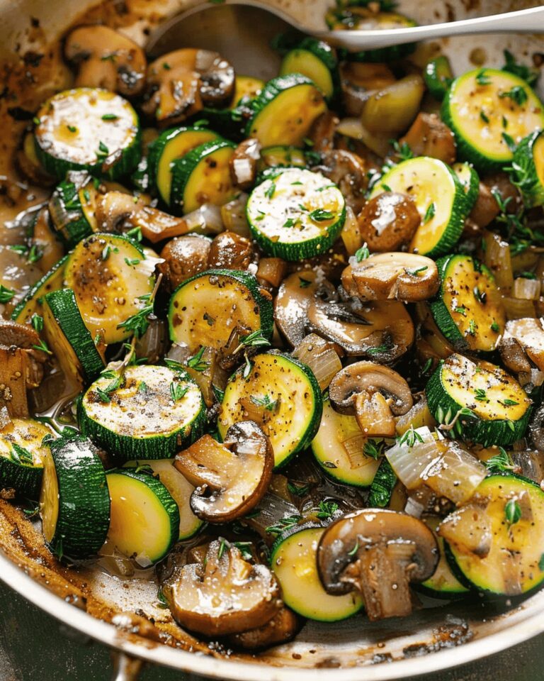 Rustic Skillet Zucchini And Mushrooms Recipe
