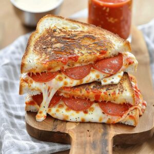 Pepperoni Pizza Grilled Cheese Recipe