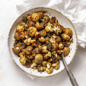 Hearty Garlic Mushrooms Cauliflower Skillet Recipe