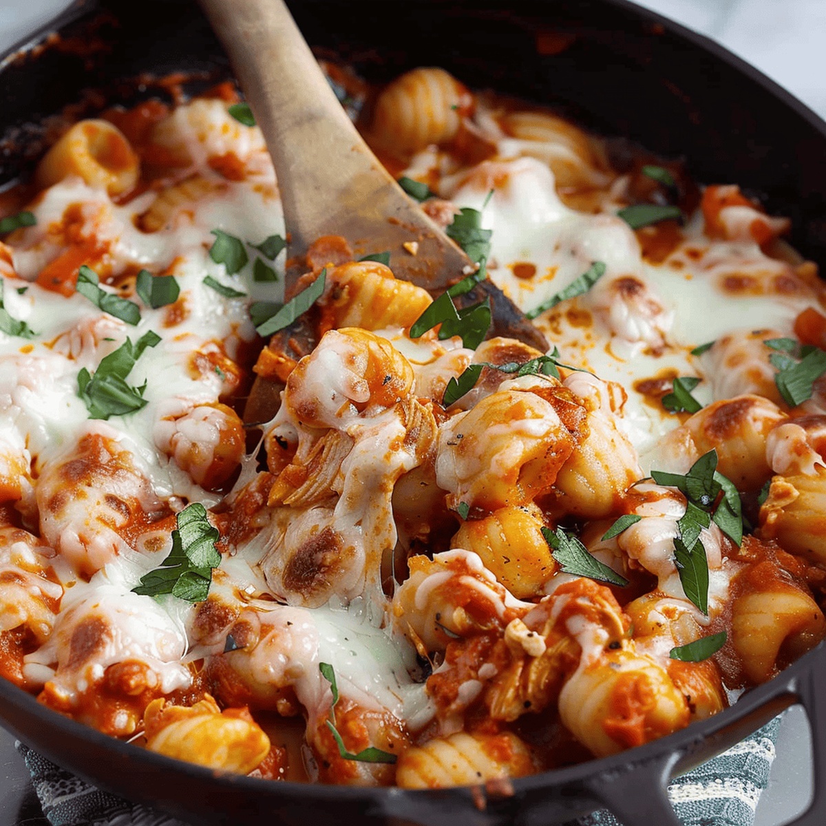 Chicken Parmesan Gnocchi Skillet Recipe