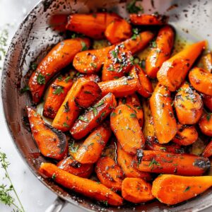 Honey Garlic Butter Roasted Carrots Recipe