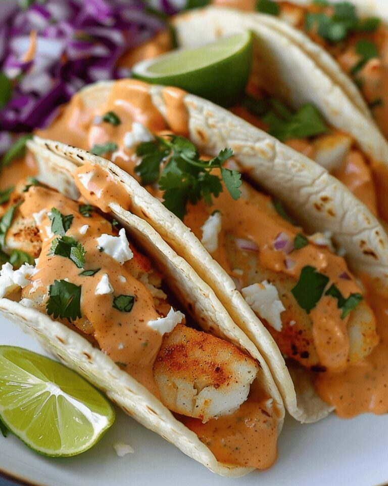 Crispy Fish Tacos With Tangy Sriracha Lime Drizzle Recipe
