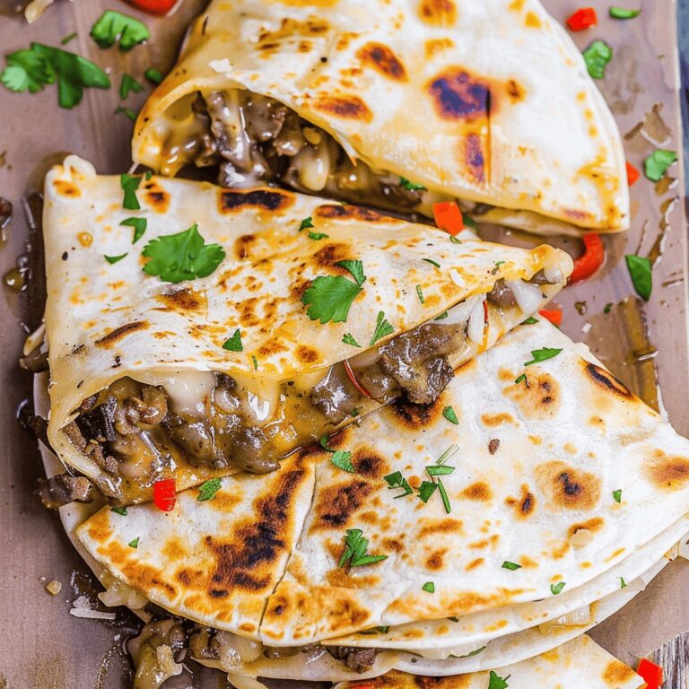 Cheesy Philly Cheesesteak Quesadilla Recipe