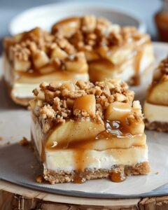 Salted Caramel Apple Cream Cheese Bars Recipe