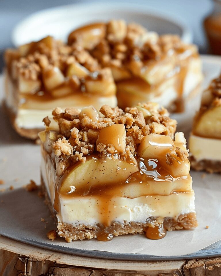 Salted Caramel Apple Cream Cheese Bars Recipe