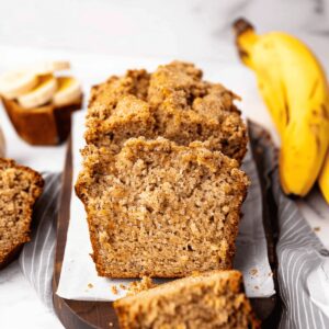 Whole Wheat Cinnamon Crunch Banana Bread Recipe