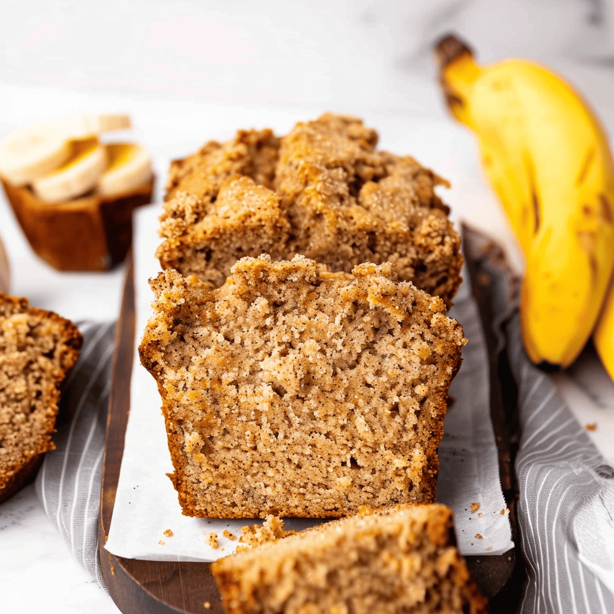 Whole Wheat Cinnamon Crunch Banana Bread Recipe