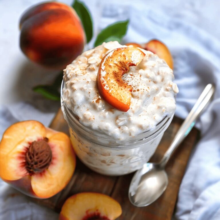 Peaches & Cream Overnight Oats Recipe