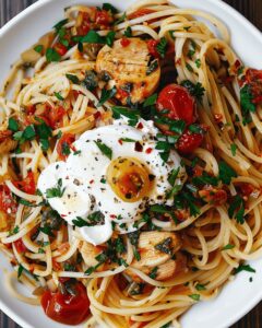 Heavenly Chicken Spaghetti With Burrata Recipe