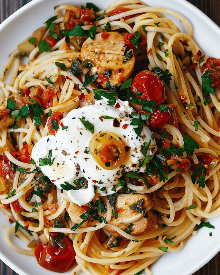 Heavenly Chicken Spaghetti With Burrata Recipe
