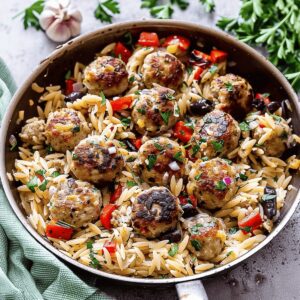Greek Meatballs And Orzo Skillet Recipe