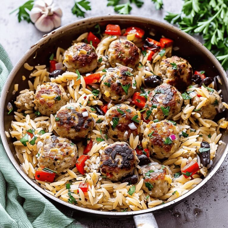 Greek Meatballs And Orzo Skillet Recipe