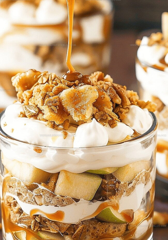 How to Assemble Caramel Apple Trifle Cups