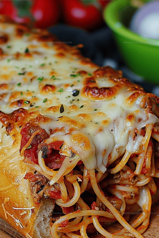 Garlic Bread Spaghetti Boat You’ll Crave