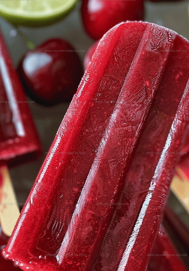 Steps to Make Cherry Lime Popsicles from Scratch
