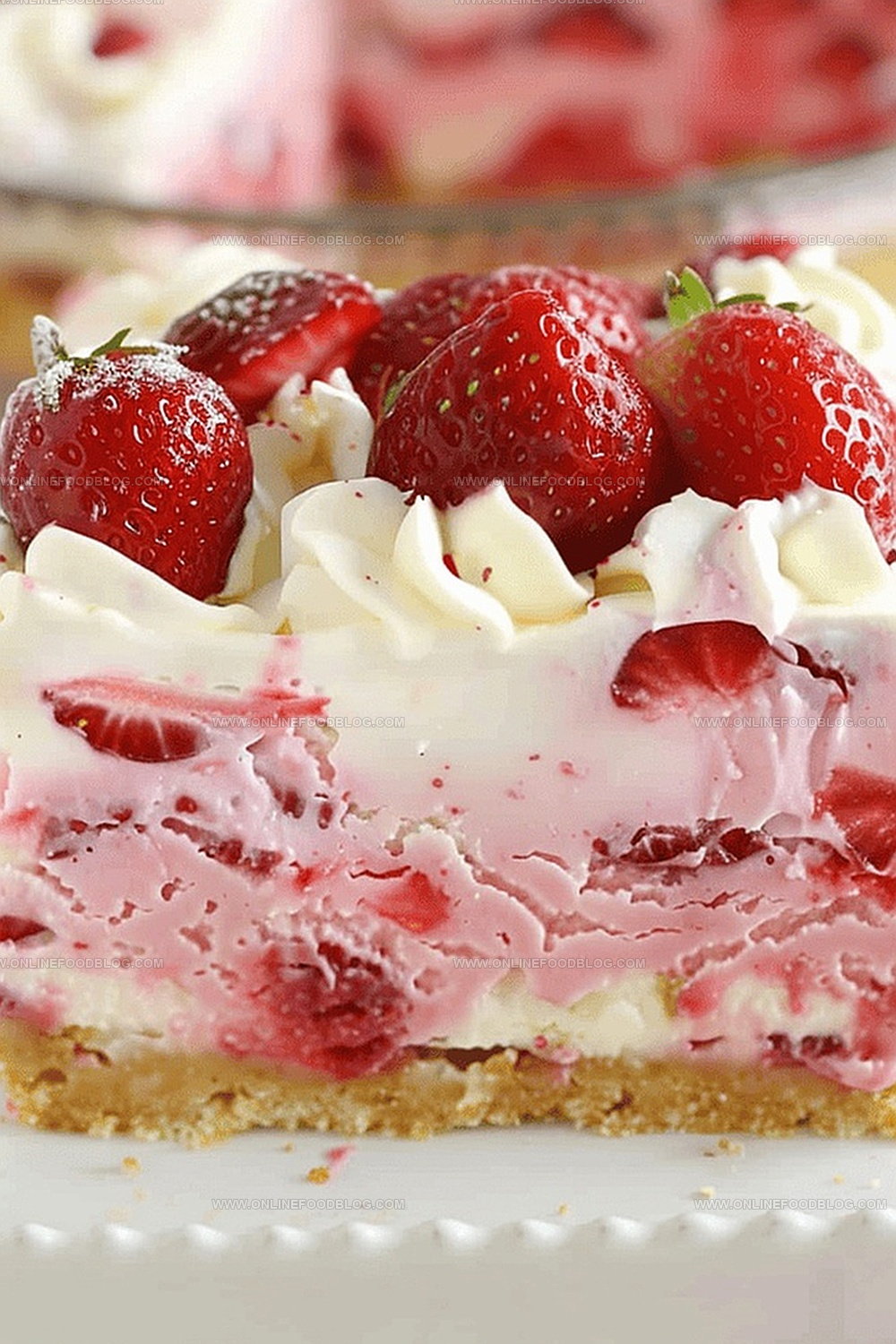 Luscious No-Bake Strawberry Delight Dessert Recipe That’s Cool and ...